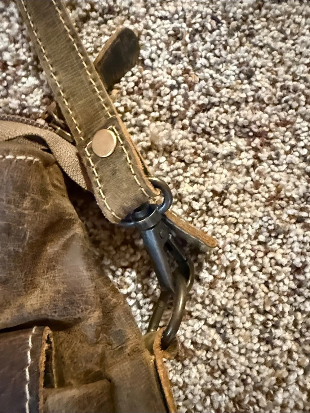 Myra Bag Distressed Brown Multi-Pocket Shoulder Tote - Picture 4 of 13
